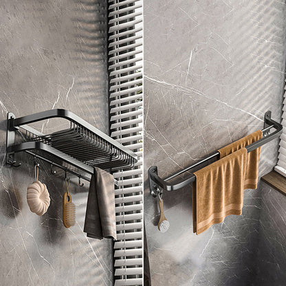 Rynx | Modern gray bathroom accessory set bathroom shelf bath hardware set