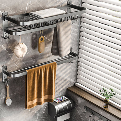 Rynx | Modern gray bathroom accessory set bathroom shelf bath hardware set