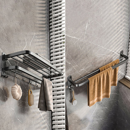 Rynx | Modern gray bathroom accessory set bathroom shelf bath hardware set