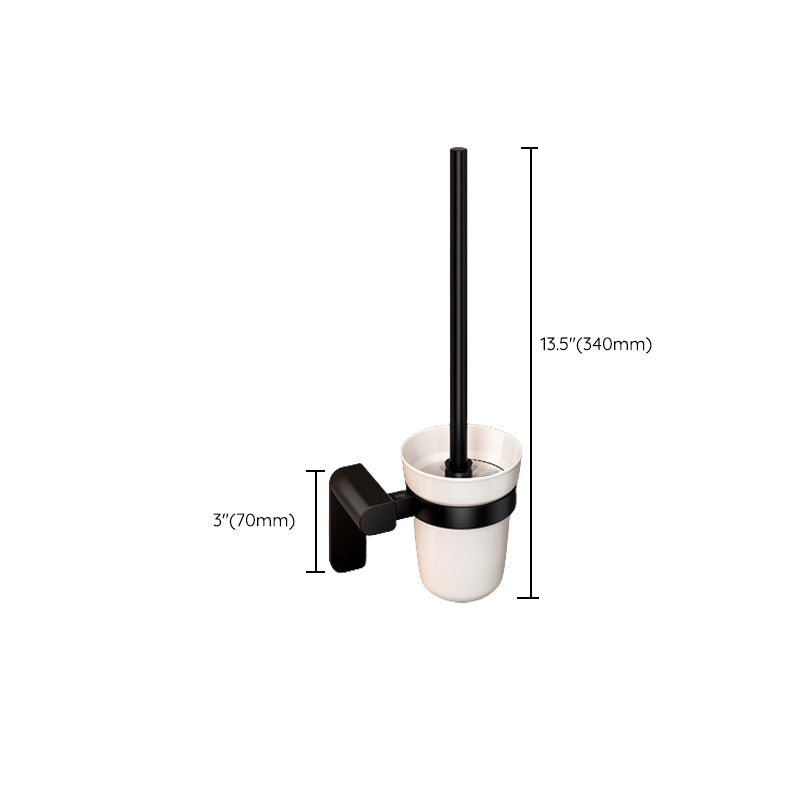 Rynx | Modern Bathroom Set with Bath Shelf/Towel Holder & Paper Holder Black Bathroom Hardware
