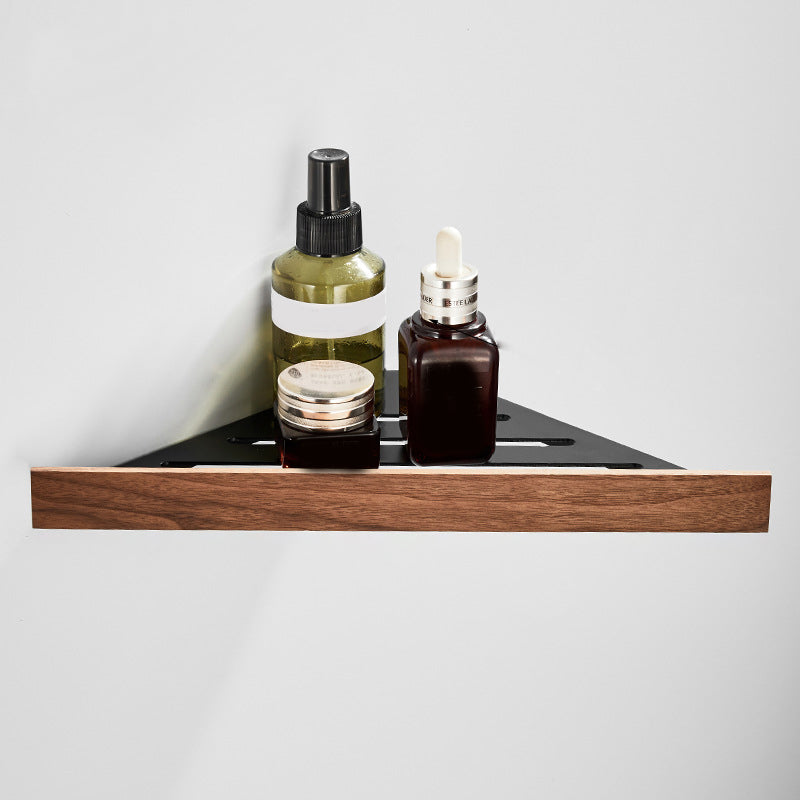 Rynx | Wood and Aluminum Bath Accessory Set Black Bathroom Accessory Kit
