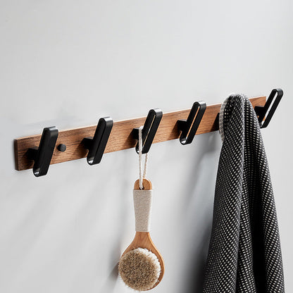 Rynx | Wood and Aluminum Bath Accessory Set Black Bathroom Accessory Kit