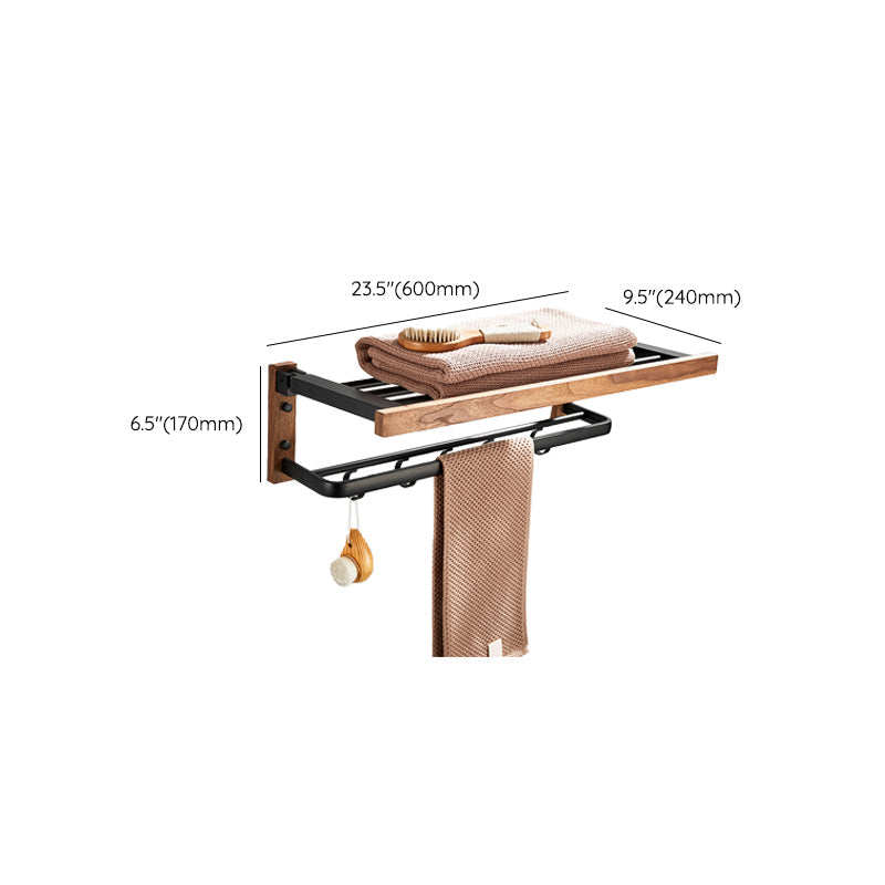 Rynx | Wood and Aluminum Bath Accessory Set Black Bathroom Accessory Kit