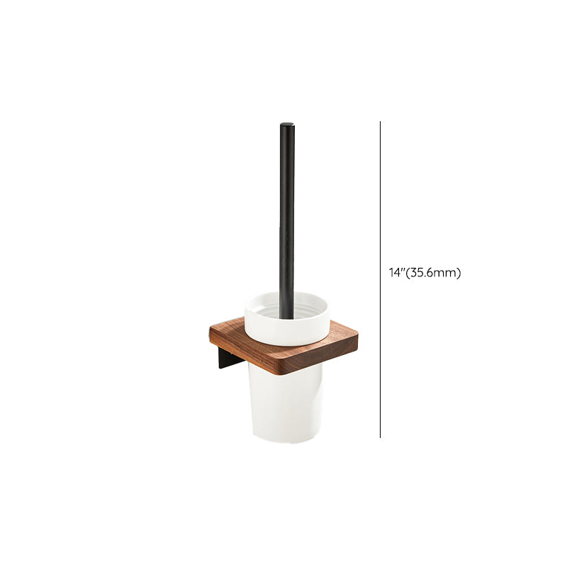 Rynx | Wood and Aluminum Bath Accessory Set Black Bathroom Accessory Kit