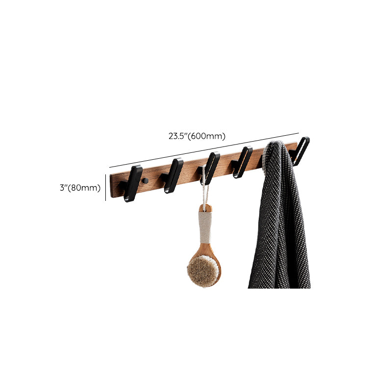 Rynx | Wood and Aluminum Bath Accessory Set Black Bathroom Accessory Kit