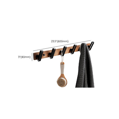 Rynx | Wood and Aluminum Bath Accessory Set Black Bathroom Accessory Kit