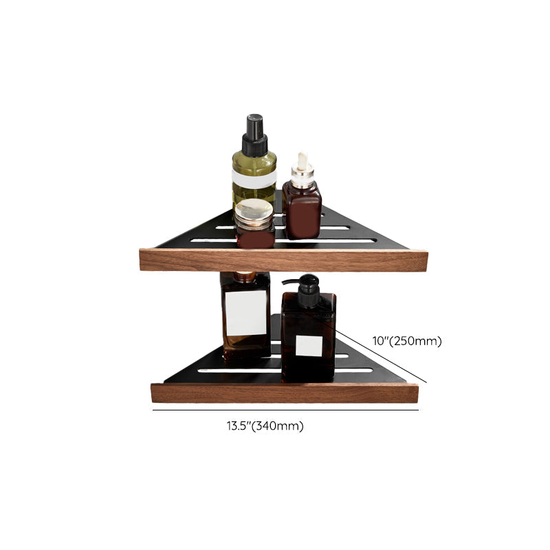 Rynx | Wood and Aluminum Bath Accessory Set Black Bathroom Accessory Kit