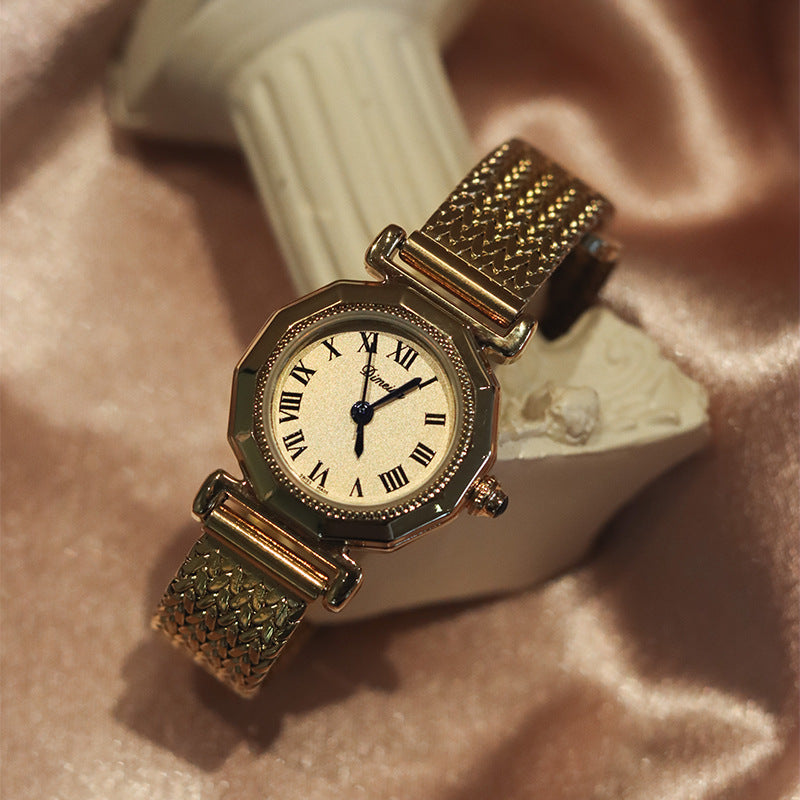 Rynx | Octagonal Retro Mid-antique Steel Watch For Women