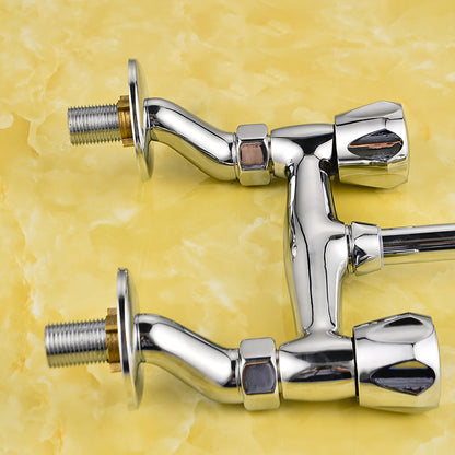 Rynx | Contemporary Widespread Sink Faucet Knob Handle Goose Neck Arc Solid Brass Faucet