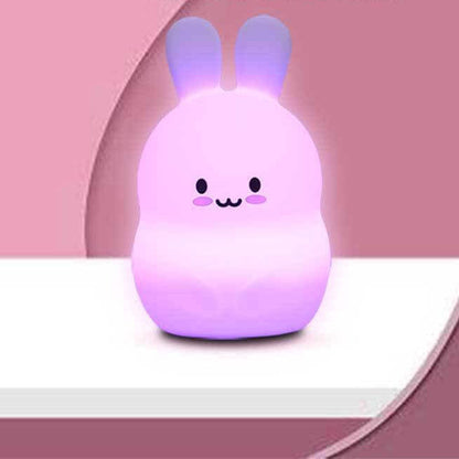 Rynx | Modern Creative Sweet Rabbit Pat Silicone USB LED Night Light Table Lamp