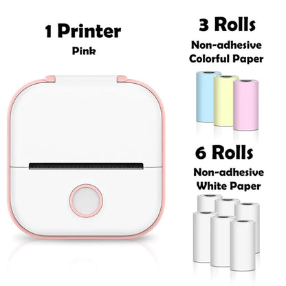 Rynx | T02 Portable Mini Wireless Thermal Pocket Printer Self-Adhesive Stickers Used for DIY, Journal Stickers Portable Printer