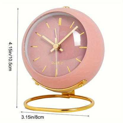 Rynx | Retro Analog Alarm - Silent Non-Ticking Metal Clock