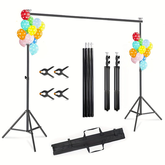 Rynx | Hintergrundständer 10x7ft (BxH) Fotostudio verstellbarer Hintergrundständer, Metallballonbogenständer, Hochzeitsbögen für Zeremonien, rechteckiger Hintergrundständer für Jubiläumsgeburtstagsfeier Brautdusche Dekoration Wohnkultur