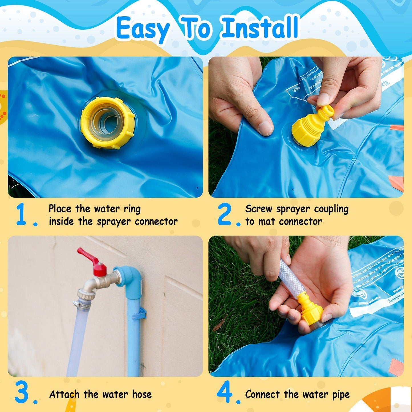 Rynx | 68" Inflatable Sprinkler Splash Pad For Kids