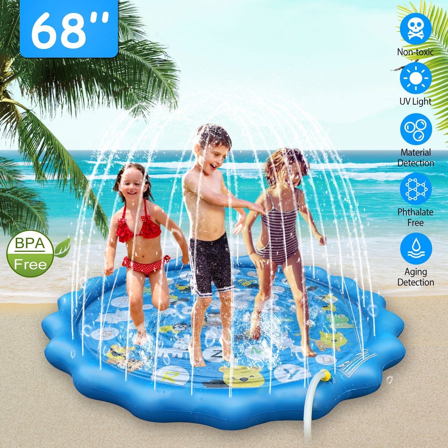 Rynx | 68" Inflatable Sprinkler Splash Pad For Kids