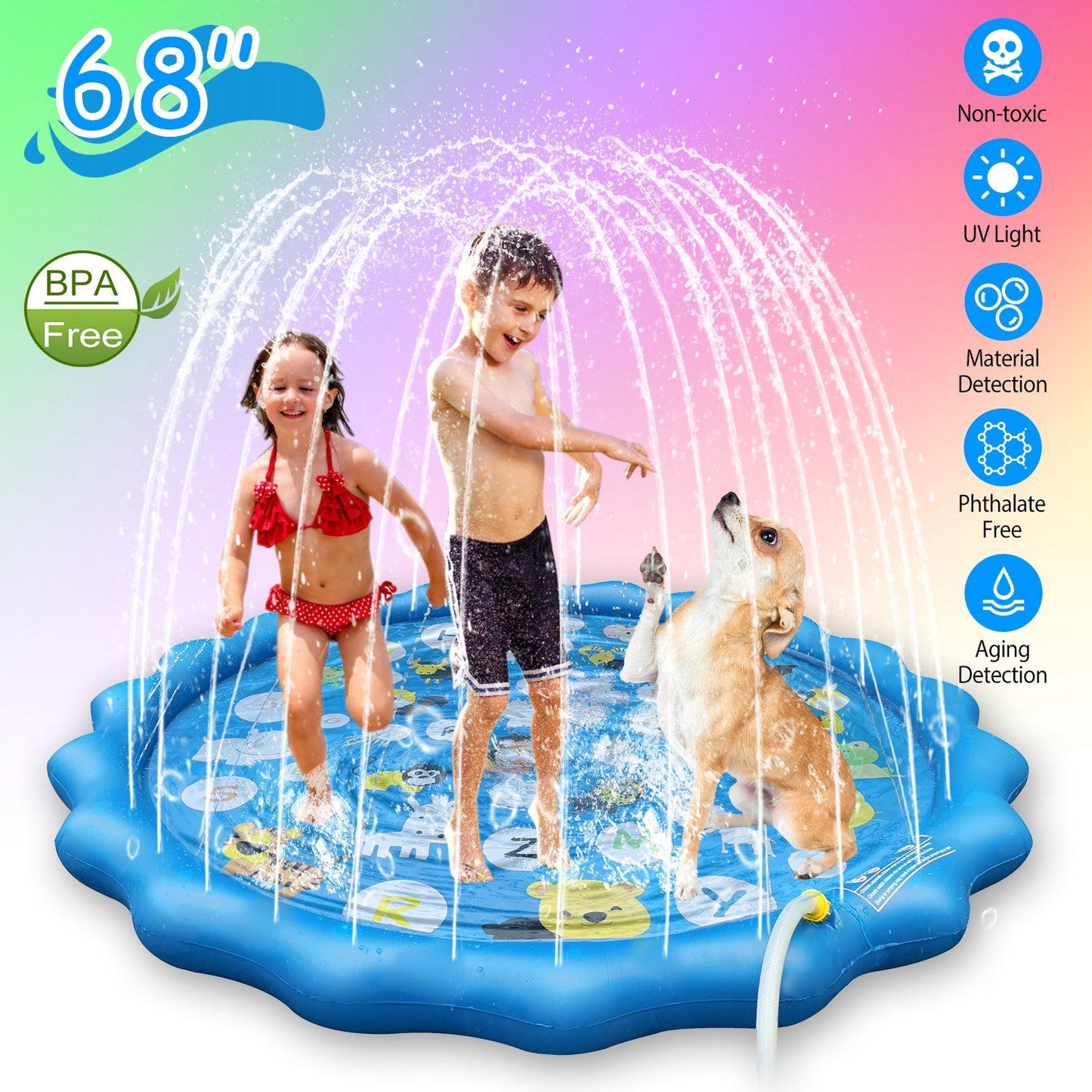 Rynx | 68" Inflatable Sprinkler Splash Pad For Kids