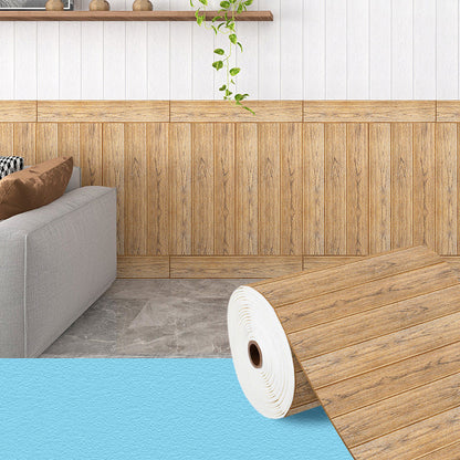 Rynx | Industrial Tin Backsplash Panel Smooth Wall Ceiling Wood Grain Design