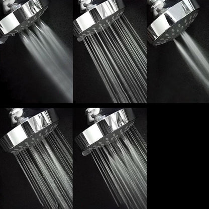 Rynx | Modern Standard 5 Settings Shower Head Round Metal Adjustable Spray Pattern Shower Head