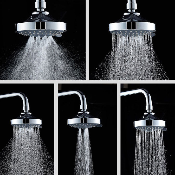 Rynx | Modern Standard 5 Settings Shower Head Round Metal Adjustable Spray Pattern Shower Head