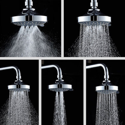 Rynx | Modern Standard 5 Settings Shower Head Round Metal Adjustable Spray Pattern Shower Head
