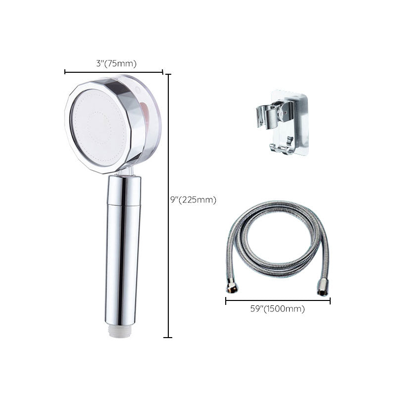 Rynx | Contemporary Shower Head Combination Handheld Shower Plastic Wall Mounted Silver Shower Head
