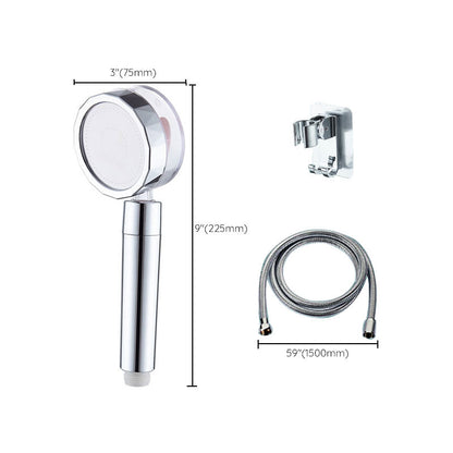 Rynx | Contemporary Shower Head Combination Handheld Shower Plastic Wall Mounted Silver Shower Head