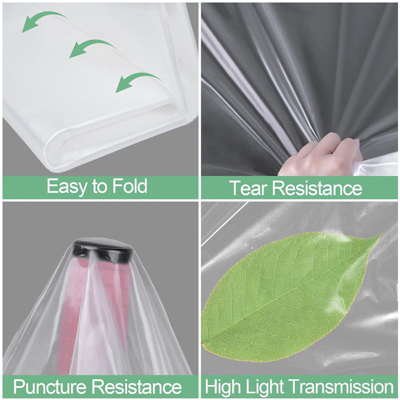Rynx | 16 x 26 ft Clear Greenhouse Plastic Sheeting Toughness Plastic Cover 6 Mil Polyethylene Film