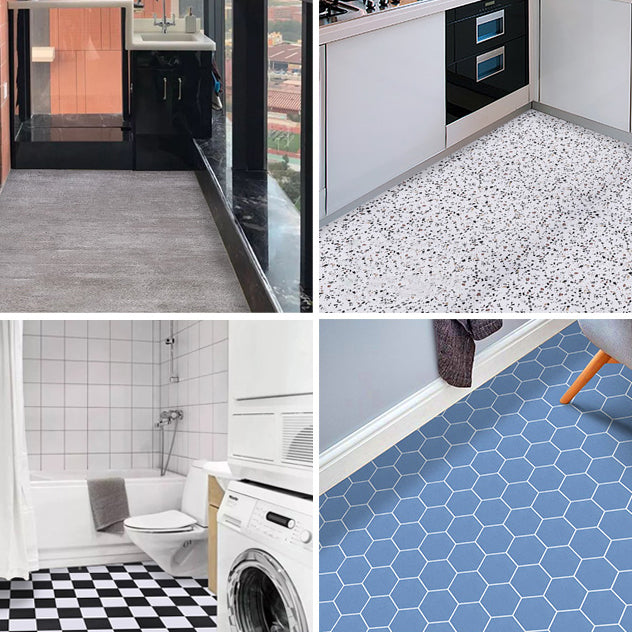 Rynx | Modern PVC flooring Peel and Stick porcelain tile look vinyl plank flooring