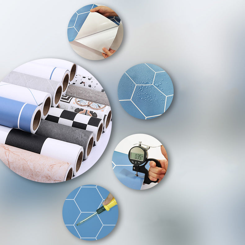 Rynx | Modern PVC flooring Peel and Stick porcelain tile look vinyl plank flooring