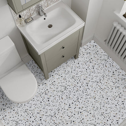 Rynx | Modern PVC flooring Peel and Stick porcelain tile look vinyl plank flooring Structured White