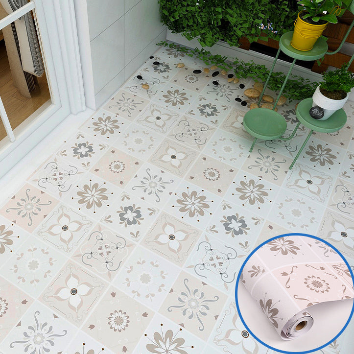 Rynx | Modern vinyl floor planks peel & stick grid print PVC flooring