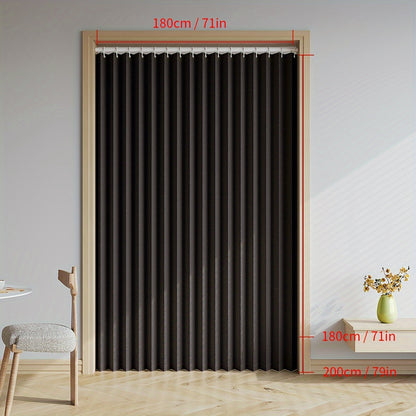 Rynx | Waterproof and Scratch-Resistant Folding Door Curtain - Versatile for Kitchen, Office, Dining Room, Living Room, Bedroom | Invisible Partition, Easy Care, Polyester and Oxford Fabric, All-Season Modern Style with Magnetic Closure
