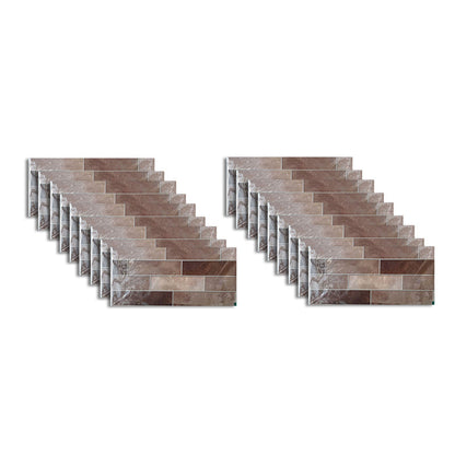 Rynx | PVC Peel & Stick Tile Kitchen waterproof splash guard Peel and Stick Wall Tile Set of 18
