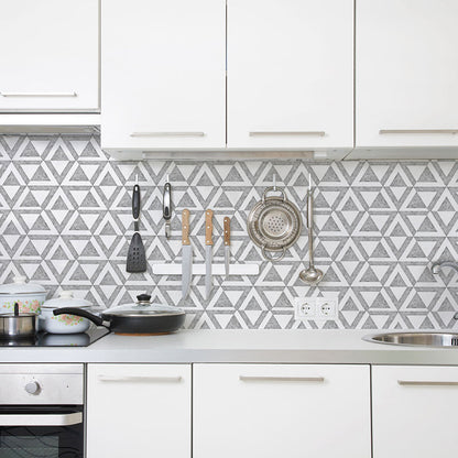 Rynx | PVC Peel & Stick Tile Kitchen waterproof splash guard Peel and Stick Wall Tile Set of 18