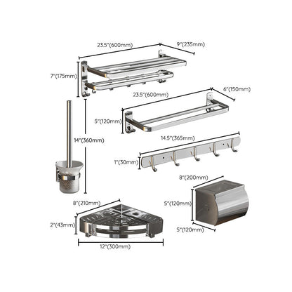 Rynx | Modern Bathroom Accessory Set Paper Holder Bathroom Shelf Stainless Steel Bathroom Hardware