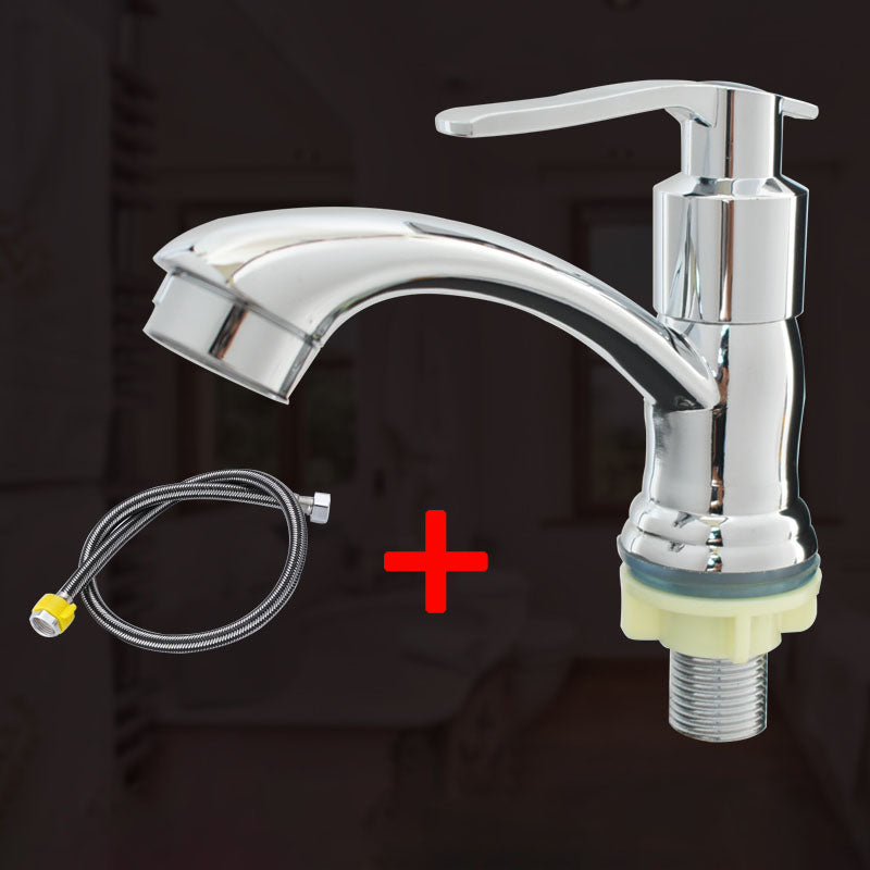 Rynx | Modern Bathroom Faucet Chrome Knob Handle with Water Hose Basin Faucet