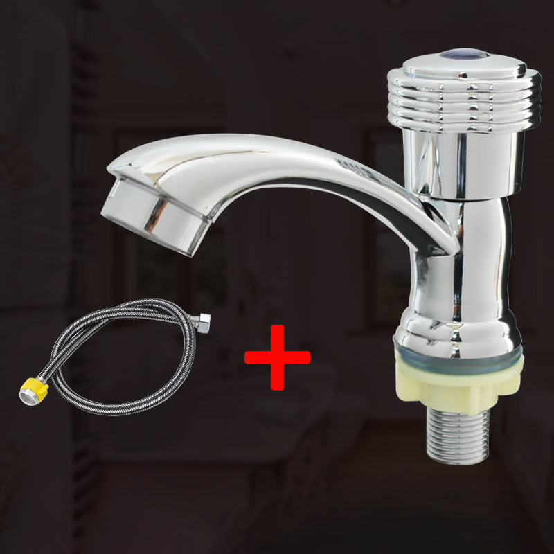 Rynx | Modern Bathroom Faucet Chrome Knob Handle with Water Hose Basin Faucet