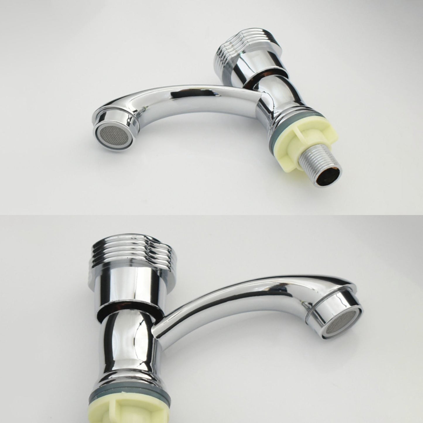 Rynx | Modern Bathroom Faucet Chrome Knob Handle with Water Hose Basin Faucet