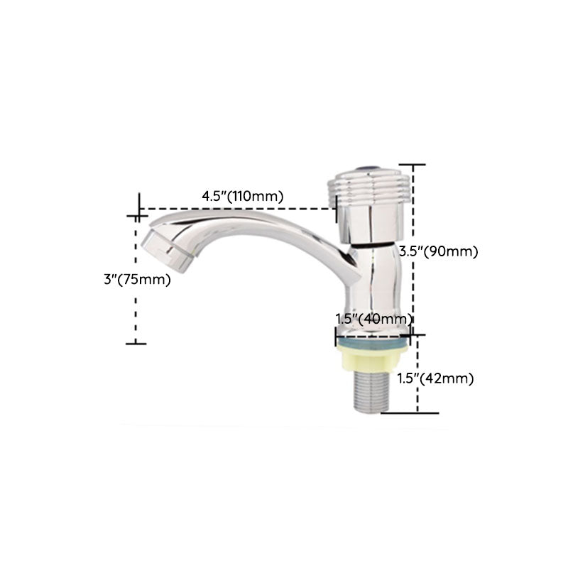 Rynx | Modern Bathroom Faucet Chrome Knob Handle with Water Hose Basin Faucet