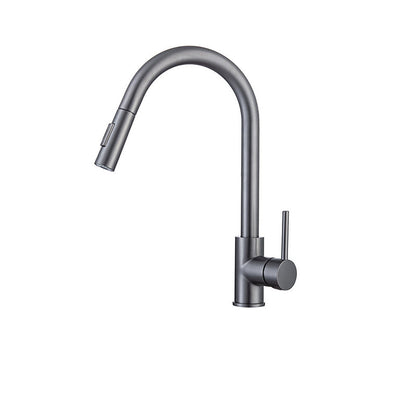 Rynx | Goose Neck Kitchen Sink Faucet Three-Way Flow with Pull-Down Spray Head