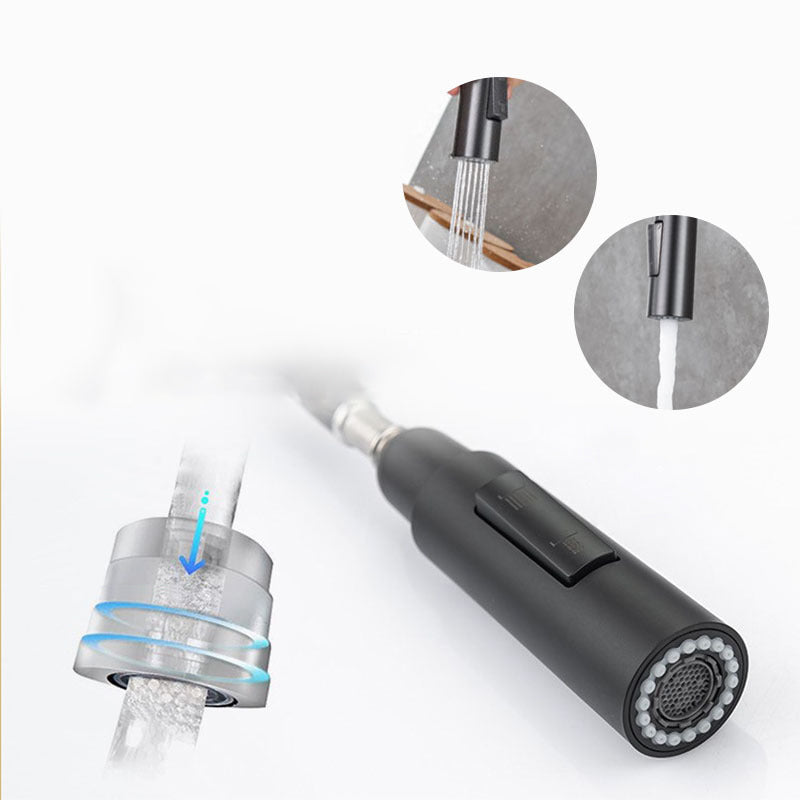 Rynx | Goose Neck Kitchen Sink Faucet Three-Way Flow with Pull-Down Spray Head