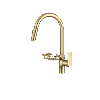 Rynx | Goose Neck Kitchen Sink Faucet Three-Way Flow with Pull-Down Spray Head