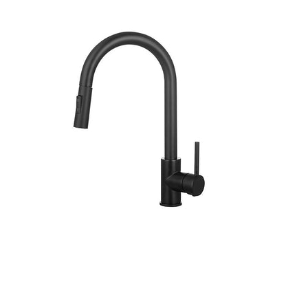 Rynx | Goose Neck Kitchen Sink Faucet Three-Way Flow with Pull-Down Spray Head