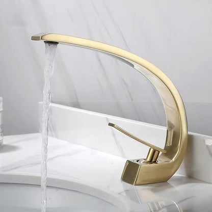 Rynx | 17 cm High Basin Faucet Luxury 1 Hole Basin Faucet Cubic Bathroom Faucet