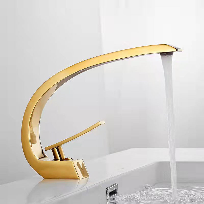 Rynx | 17 cm High Basin Faucet Luxury 1 Hole Basin Faucet Cubic Bathroom Faucet