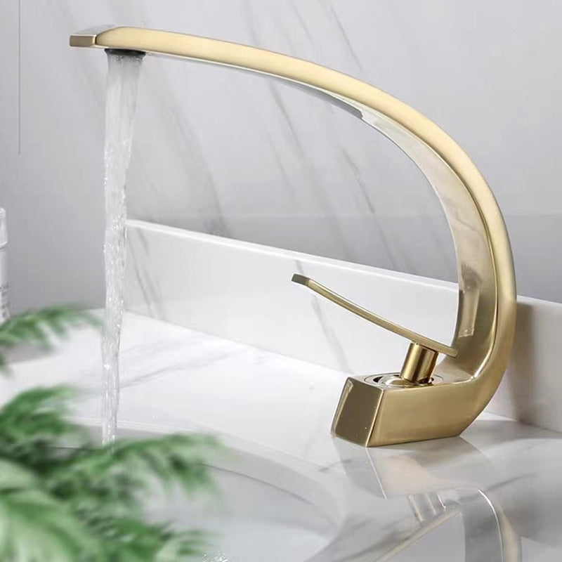 Rynx | 17 cm High Basin Faucet Luxury 1 Hole Basin Faucet Cubic Bathroom Faucet
