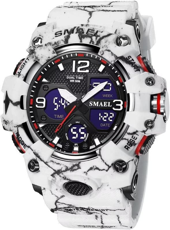 Rynx | Men's waterproof sports wristwatch with date and multifunction LED alarm stopwatch