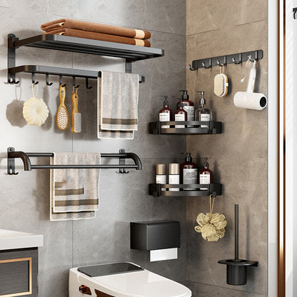 Rynx | Matte black bathroom accessory set Modern bathroom accessory hardware set