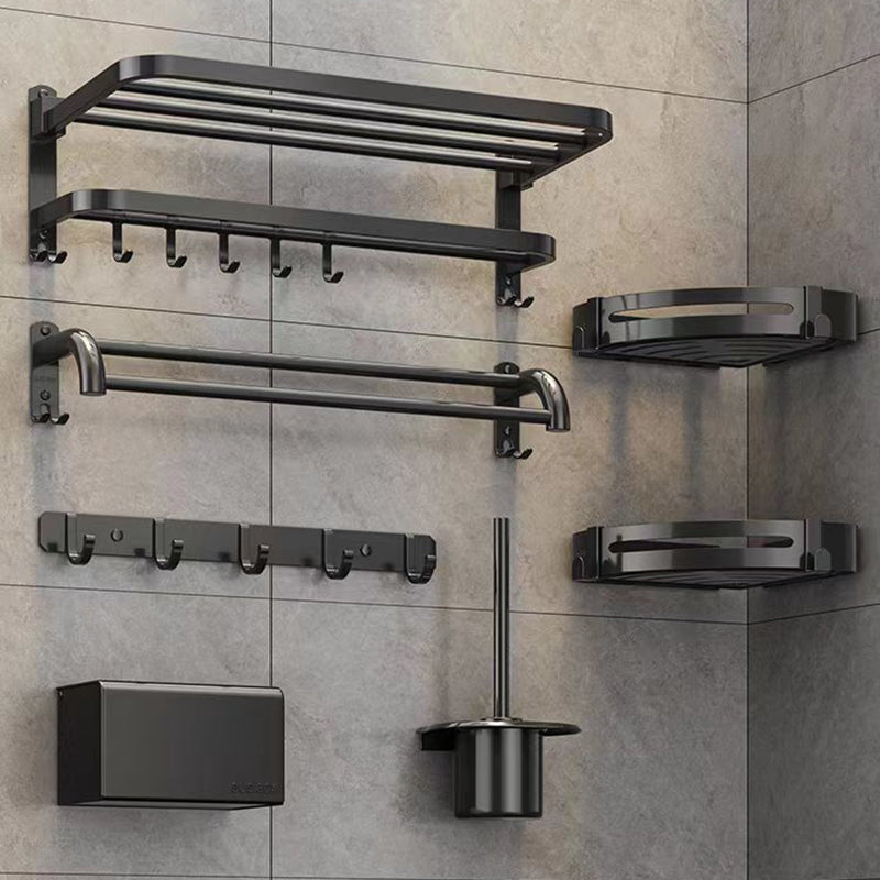 Rynx | Matte black bathroom accessory set Modern bathroom accessory hardware set