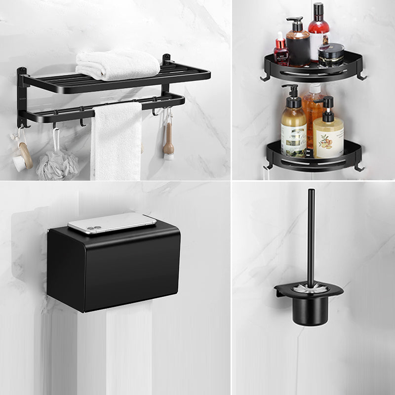 Rynx | Matte black bathroom accessory set Modern bathroom accessory hardware set
